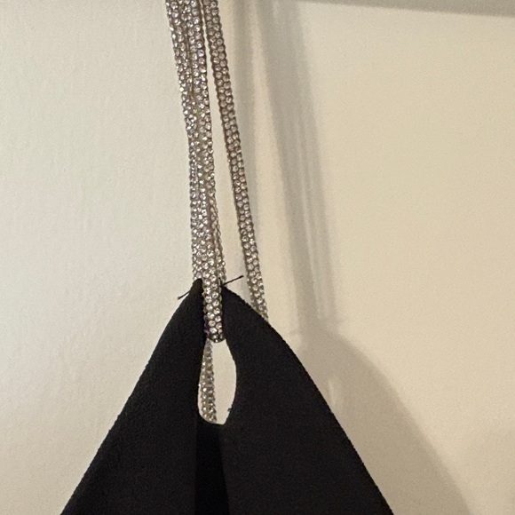 Never Worn Elegant Black Dress with Sparkling Straps - Picture 2 of 5